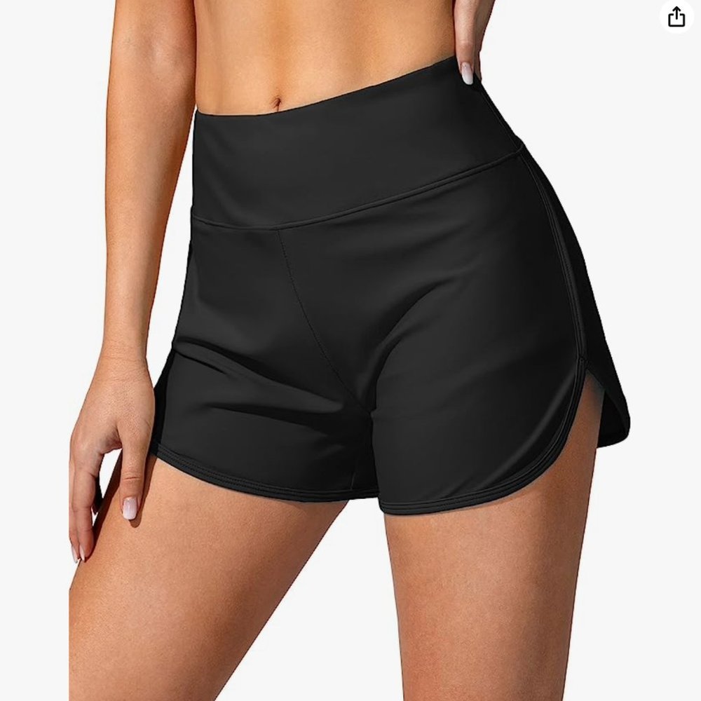 Women's Swim Shorts with Pockets High Waisted Tummy Control Board Swimsuit